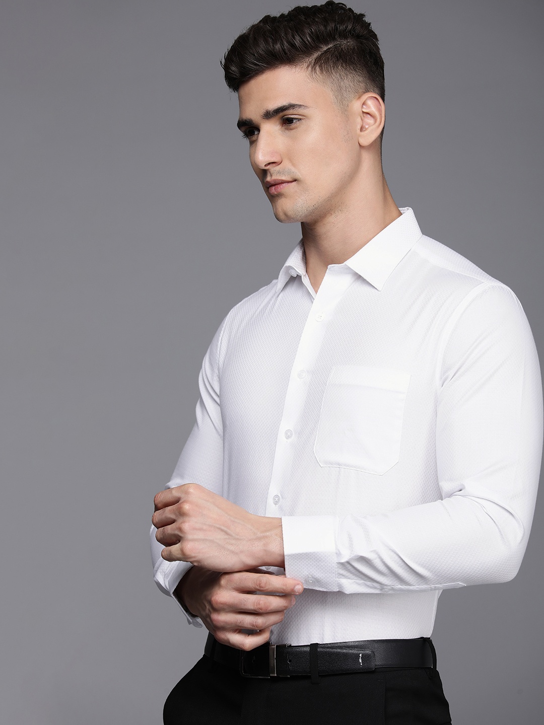 

Louis Philippe Slim Fit Pure Cotton Formal Shirt, White