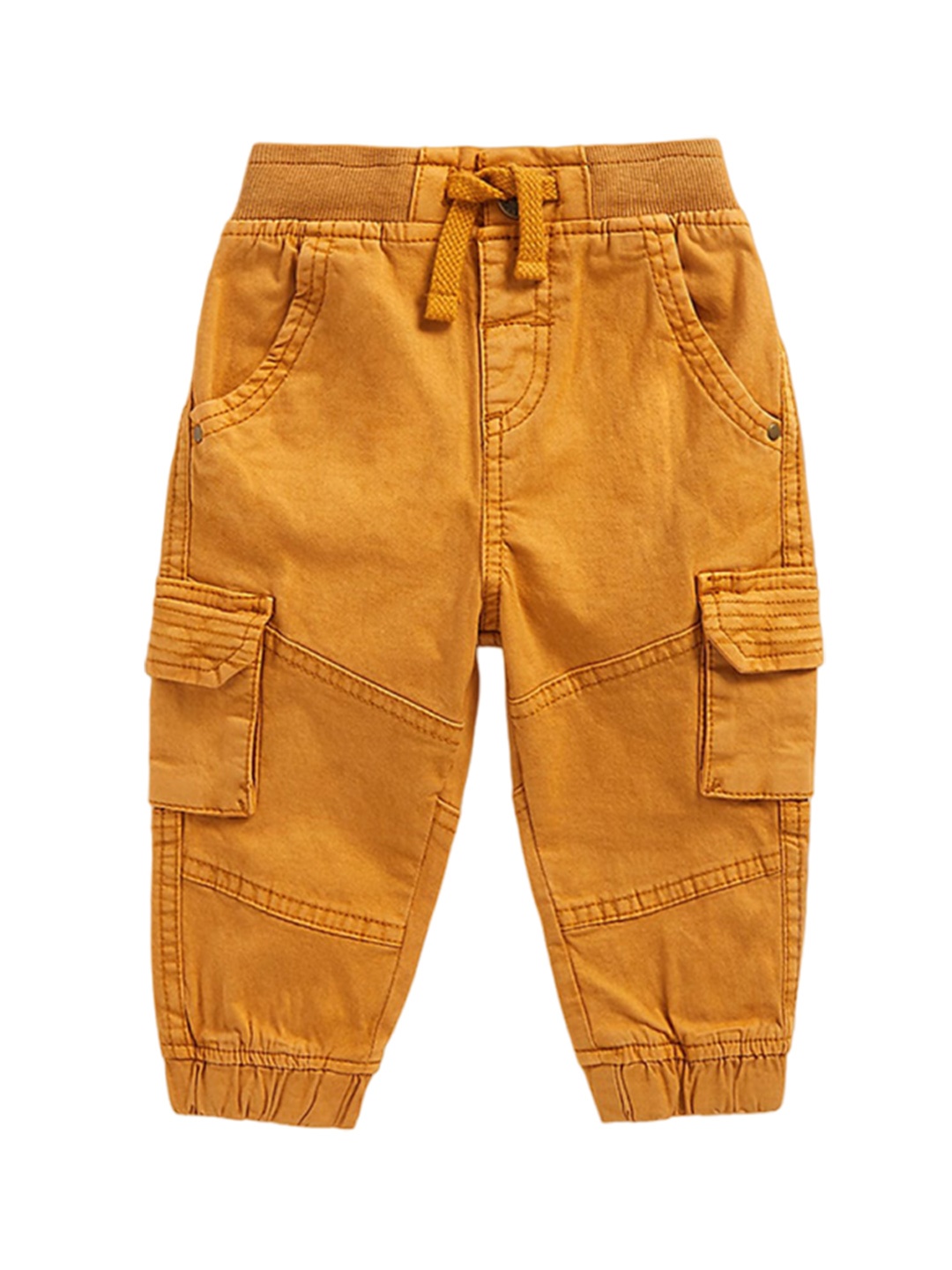 

mothercare Boys Mid-Rise Pure Cotton Chinos Trousers, Yellow