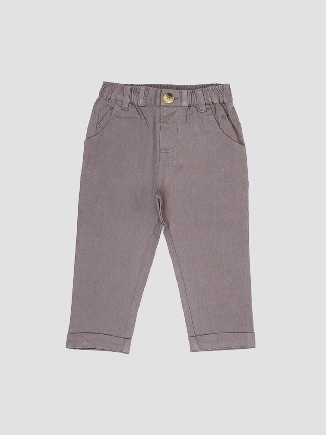 

mothercare Boys Mid-Rise Casual Pure Cotton Trousers, Grey