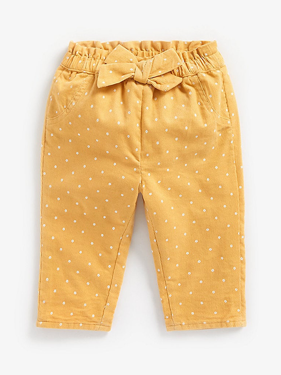 

mothercare Boys Pure Cotton Mid-Rise Trousers, Yellow