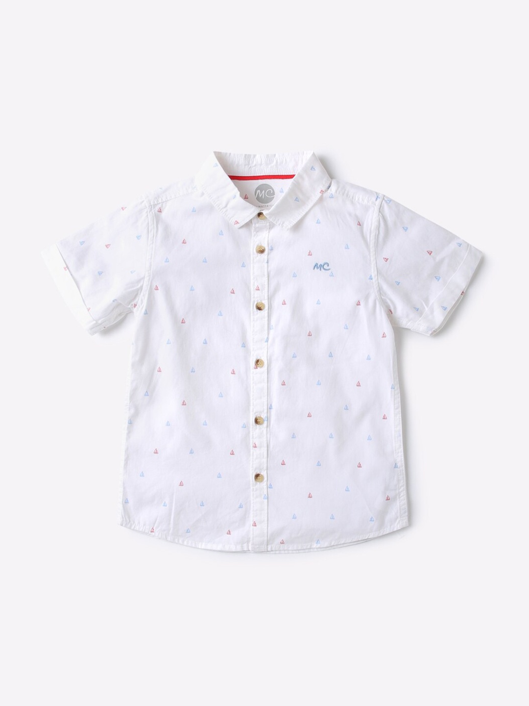 

mothercare Boys Opaque Conversational Printed Casual Shirt, White