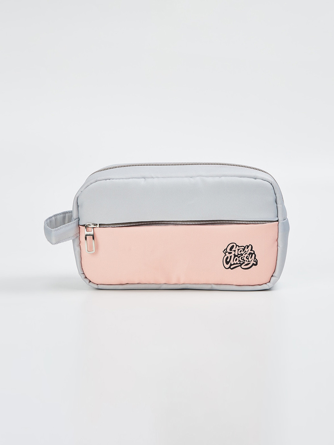 

max Printed Detail Travel Pouch, Grey