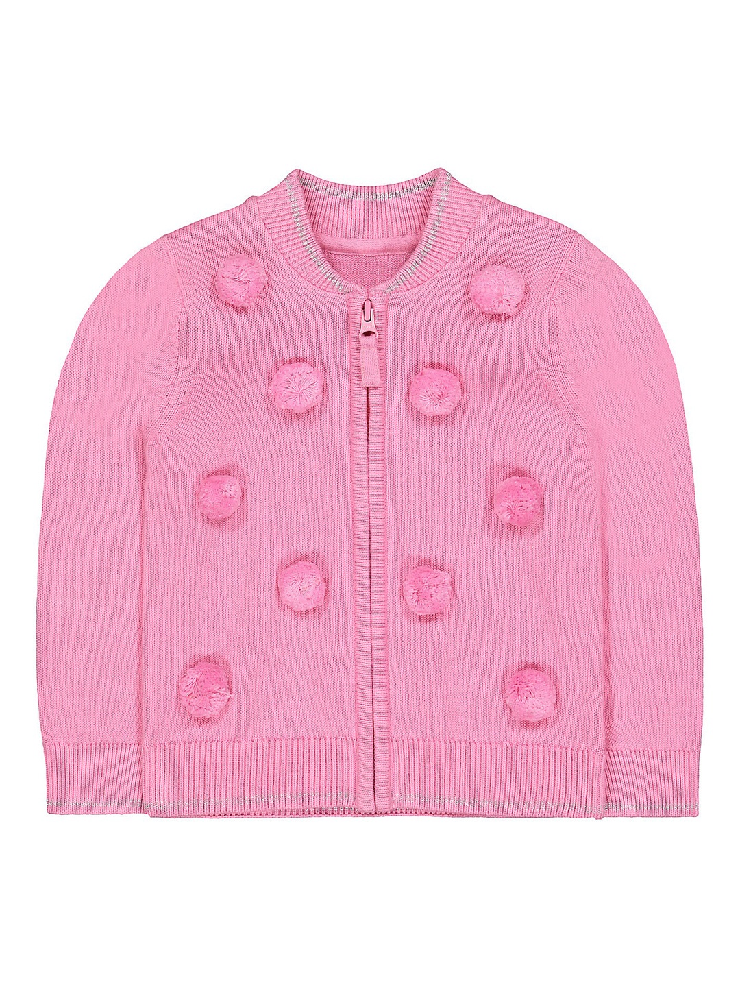 

mothercare Girls Embroidered Cotton Cardigan, Pink