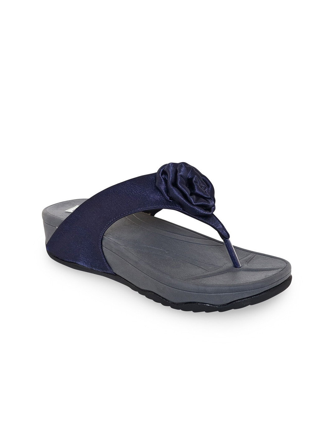 

V-WALK Embellished Open Toe Flats, Navy blue
