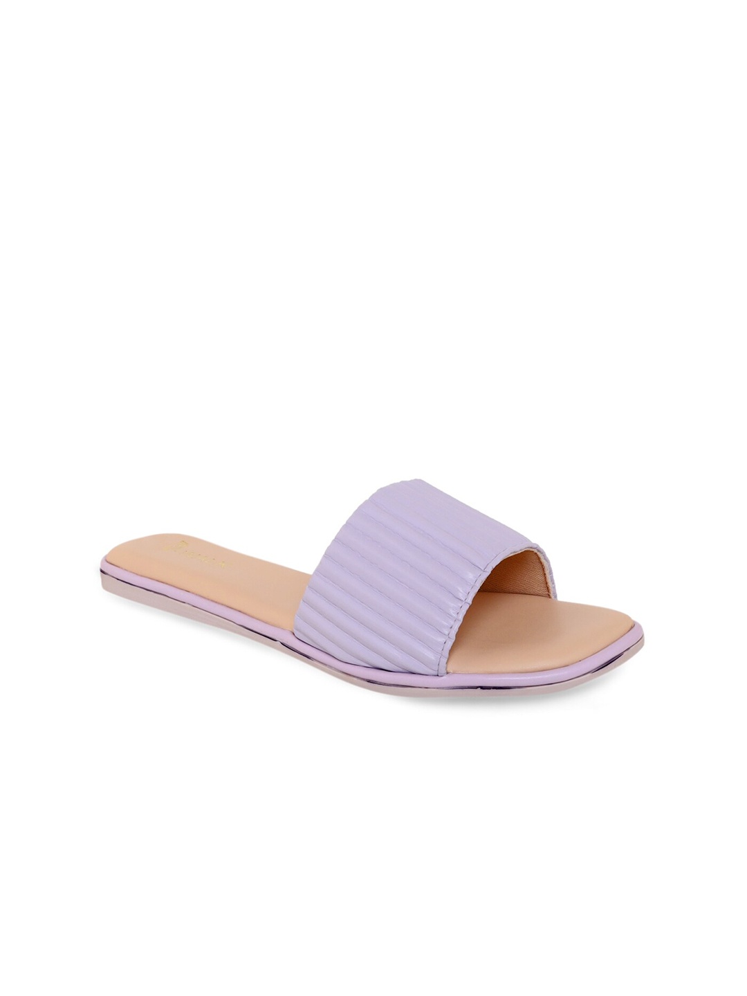 

V-WALK Textured Open Toe Flats, Lavender