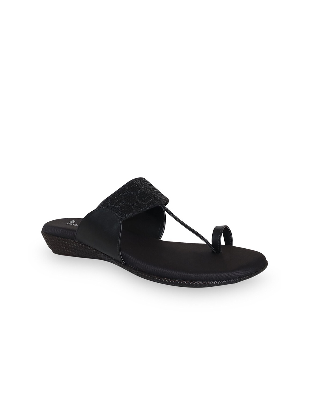 

V-WALK Embellished One Toe Flats, Black