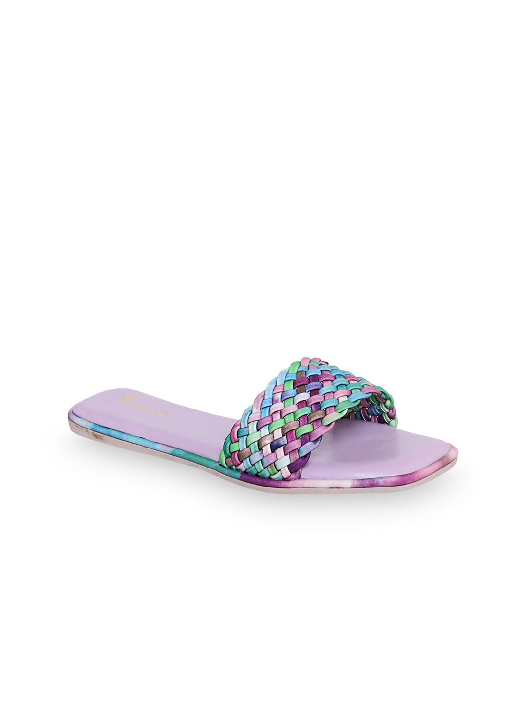 

V-WALK Braided Open Toe Flats, Purple