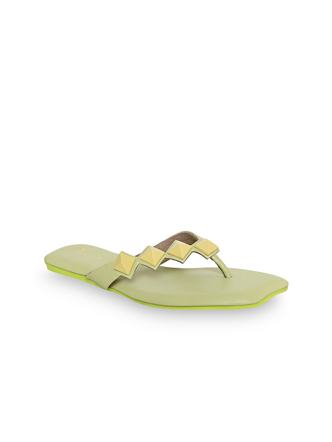 

V-WALK Embellished T-Strap Flats, Green