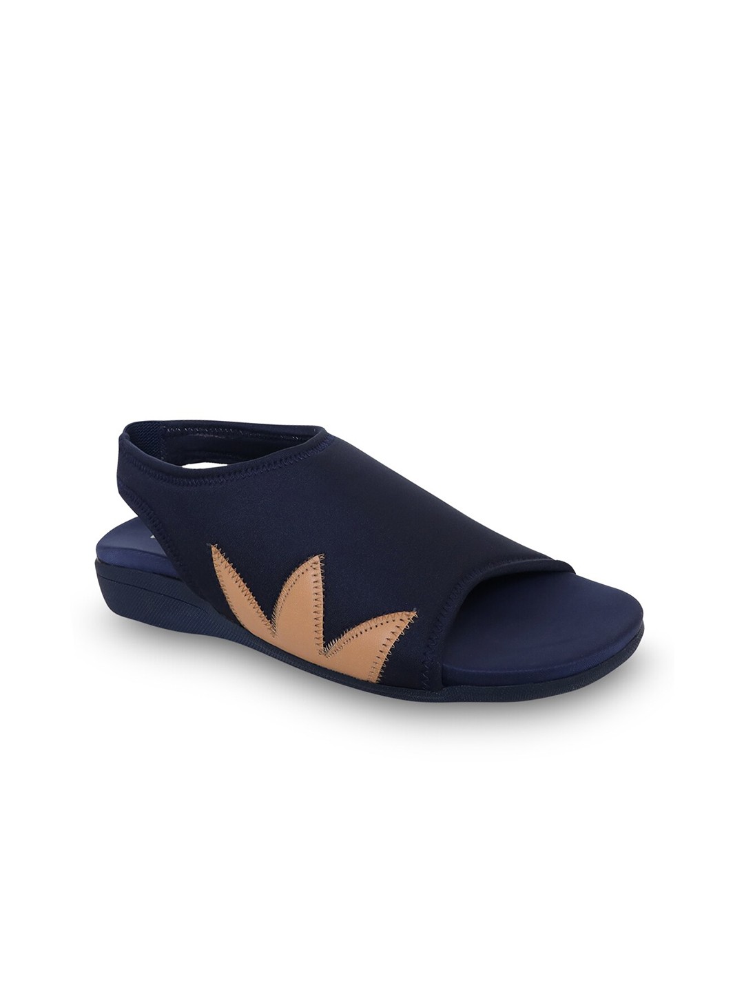 

V-WALK Open Toe Flats With Backstrap, Blue