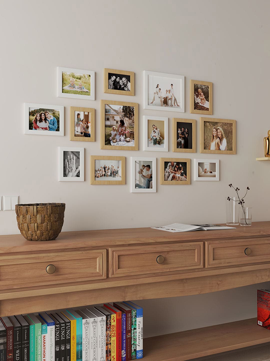 

Art Street White 15 Pieces Wooden Photo Frames