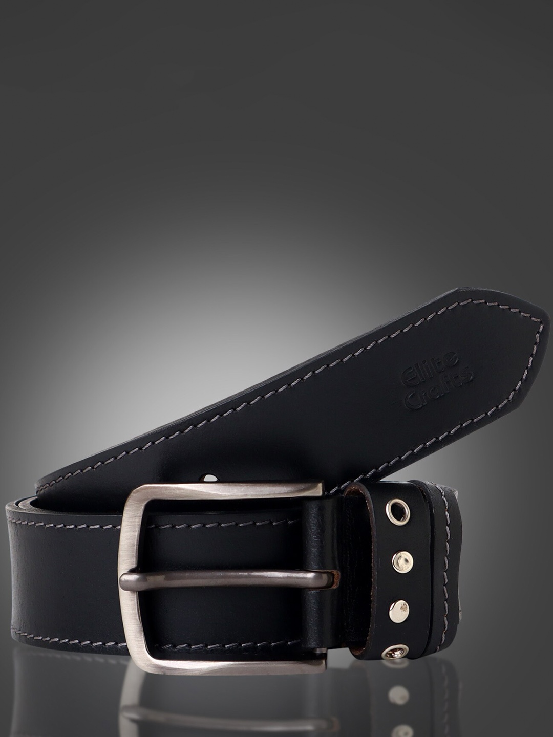 

Elite Crafts Men Leather Formal Belt, Black