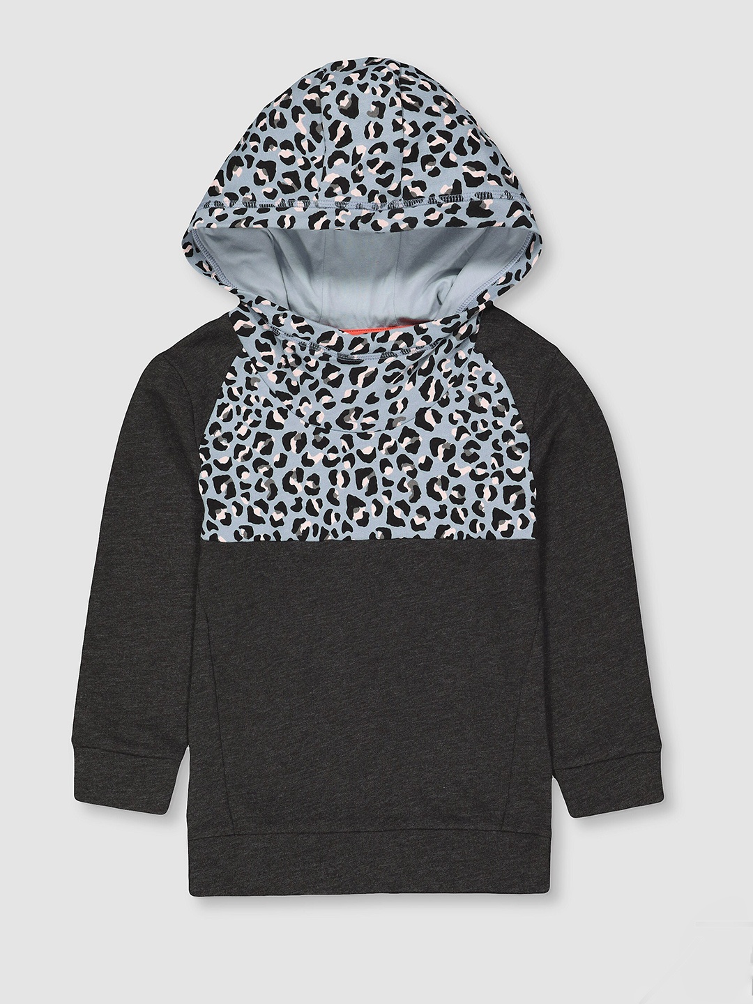

mothercare Boys Animal Printed Hooded Cotton Sweatshirt, Grey