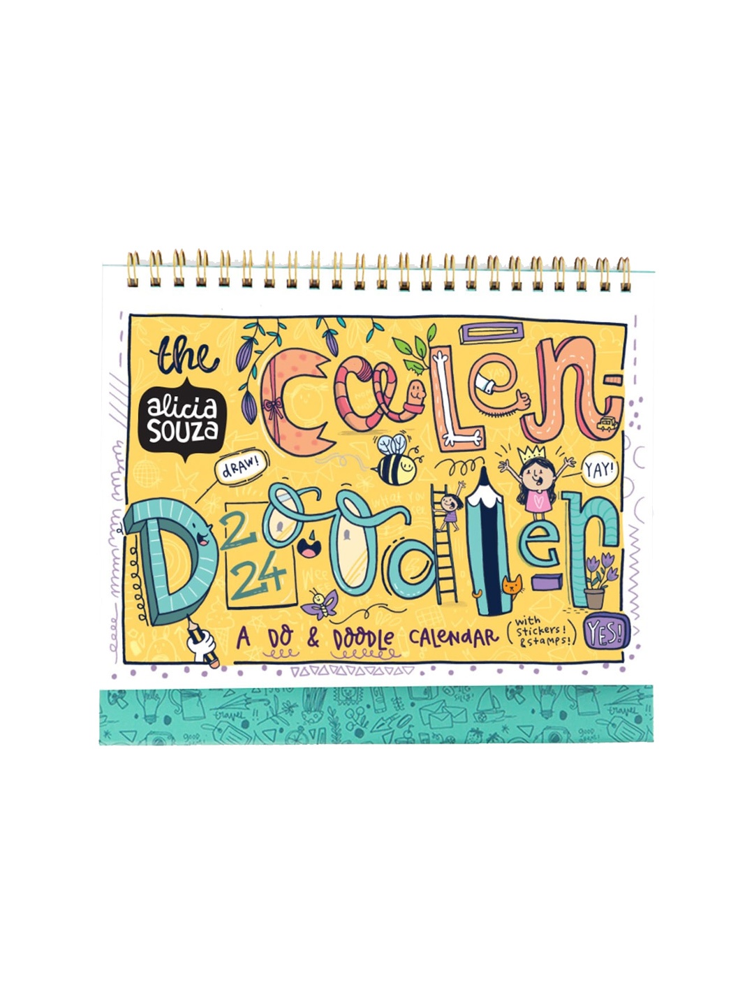 

Alicia Souza 2024 Calendoodler Desk Calendar, Yellow