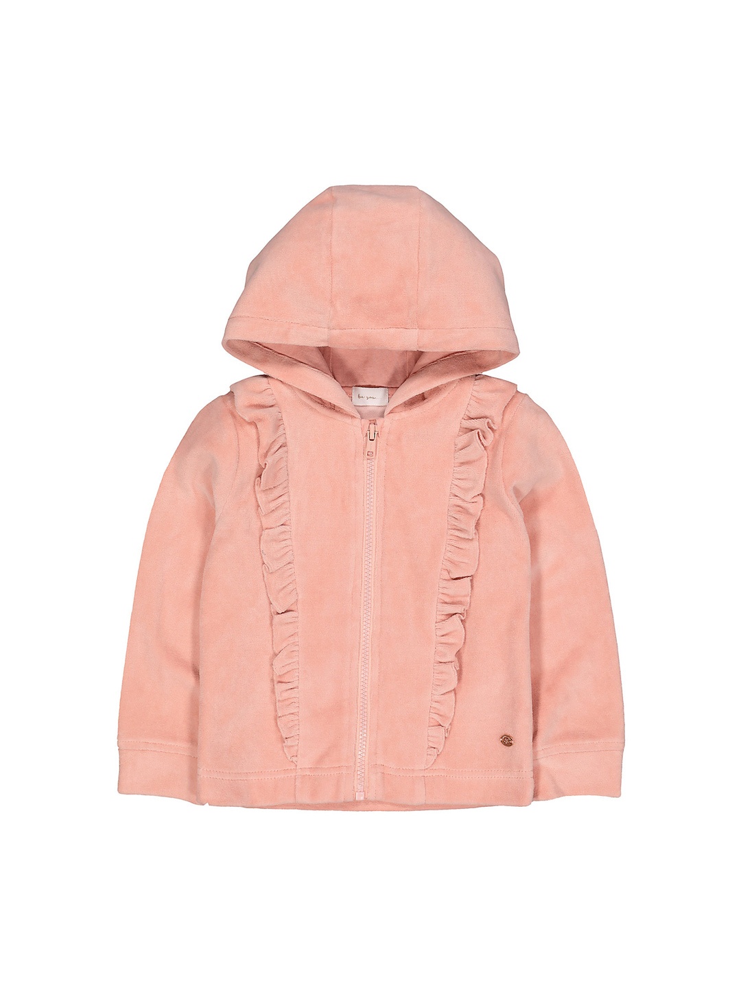 

mothercare Girls Ruffled Hooded Tailored Jacket, Peach