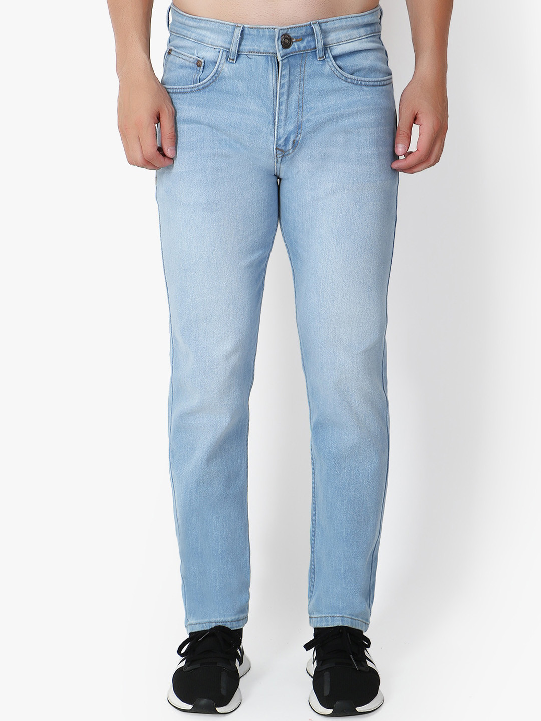 

VIOSFAIRA Men Urban Slim Straight Fit Heavy Fade Stretchable Organic Cotton Jeans, Blue