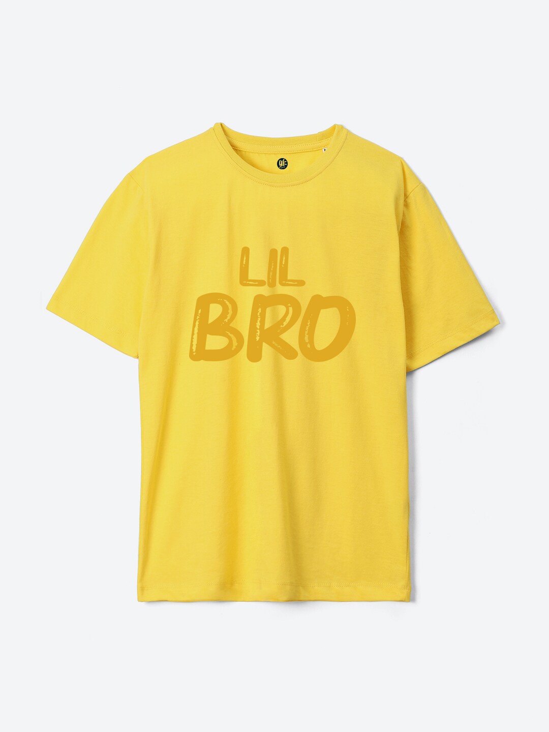 

YK Boys Yellow Typography Printed Oversized Pure Cotton T-shirt