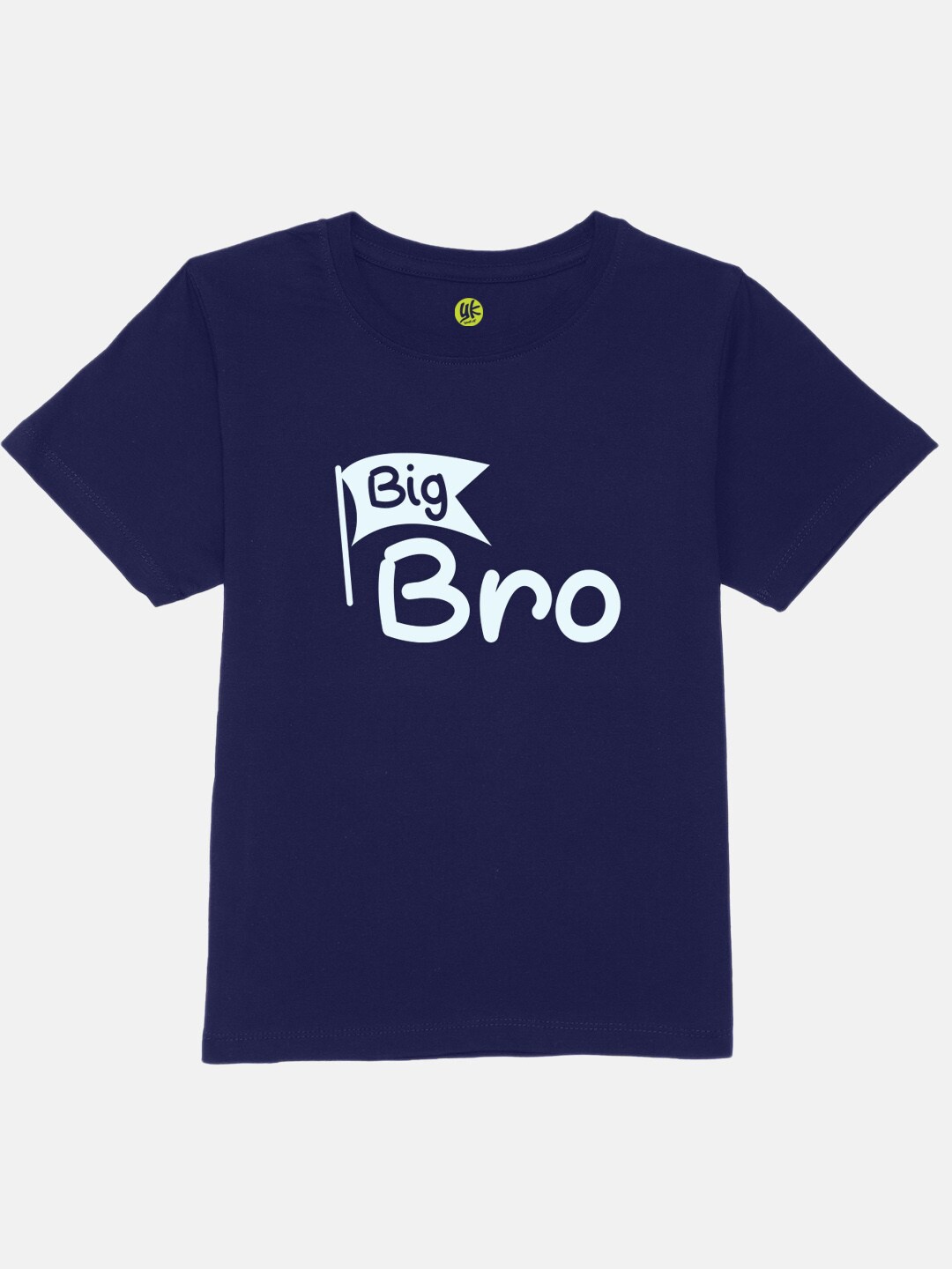 YK Boys Typography Printed Round Neck Regular Fit CottonT-Shirt, Blue