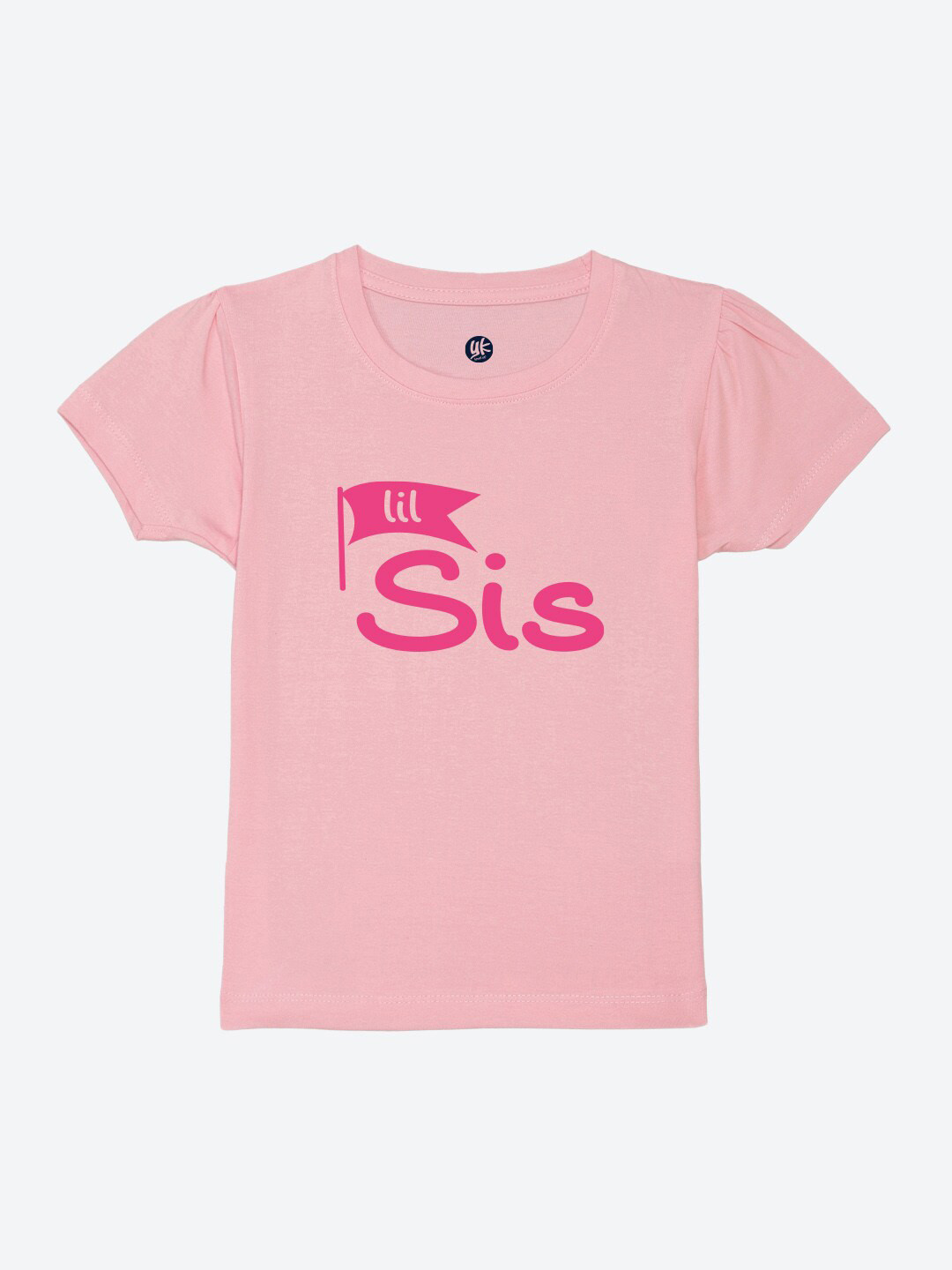 

YK Girls Typography Printed Pure Cotton T-shirt, Pink