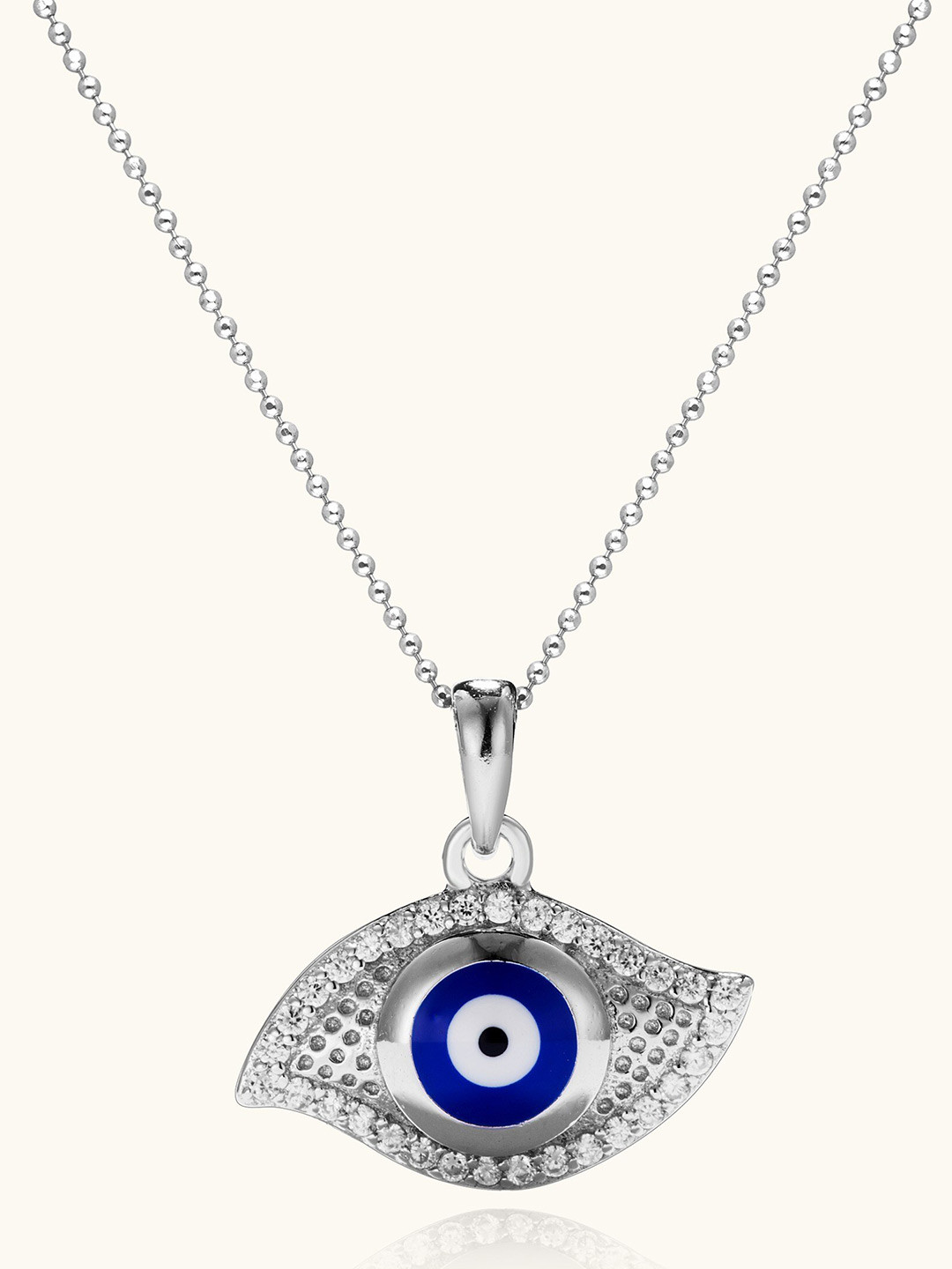 

MISS JO Silver Plated 92.5 Sterling Silver Evil Eye Chain