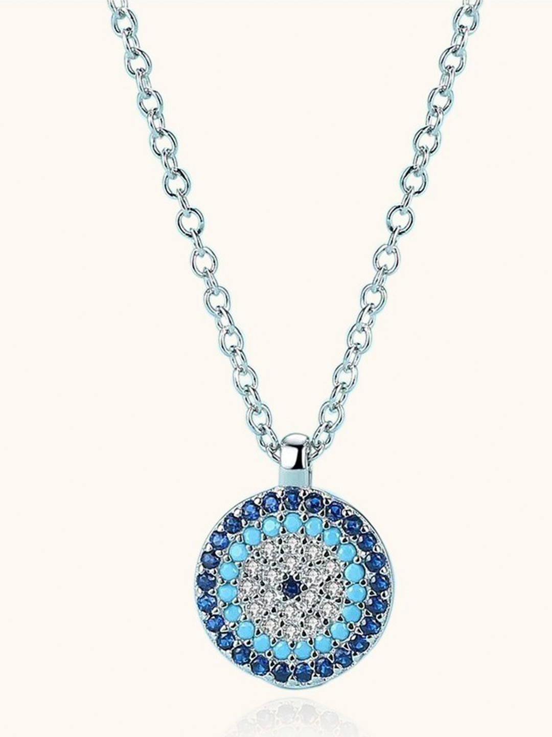 

MISS JO Silver-Plated Artificial Stones Necklace