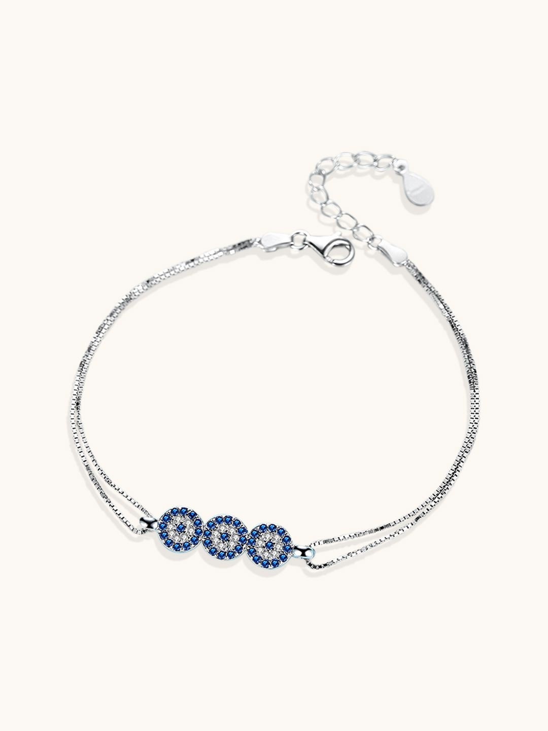 

MISS JO Women 92.5 Sterling Silver Silver-Plated Link Bracelet