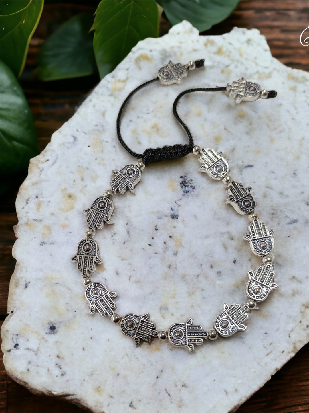 

Vighnaharta Rhodium-Plated Charm Bracelet, Silver