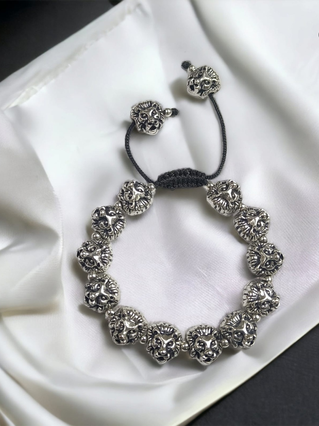 

Vighnaharta Rhodium-Plated Charm Bracelet, Silver