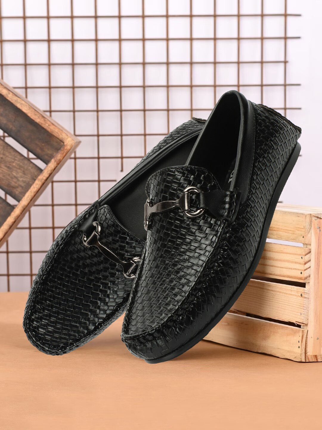 

Carlton London Men Lightweight Slip-On Loafers, Black