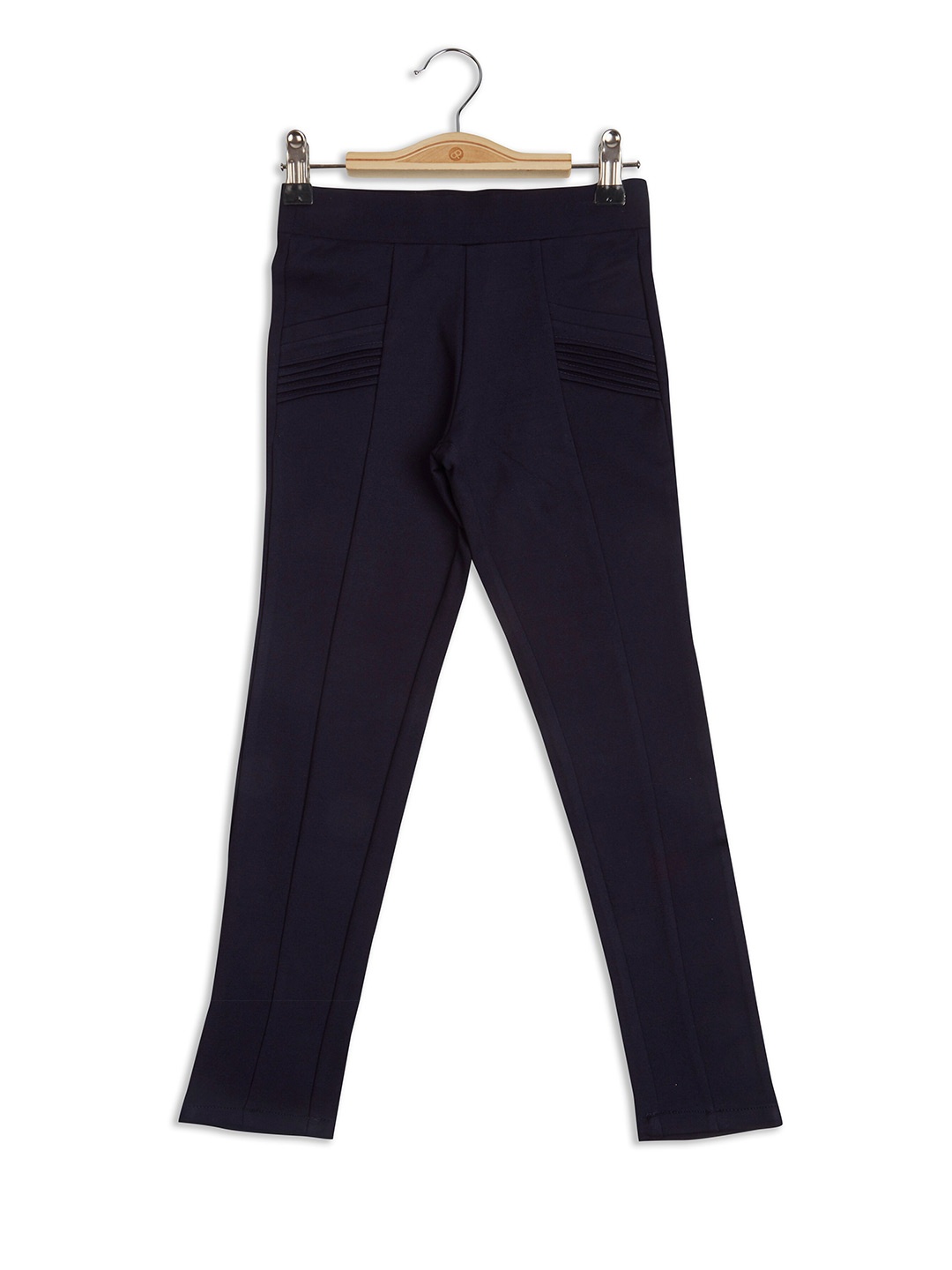 

Peppermint Girls Skinny Fit Cotton Woven Jeggings, Navy blue