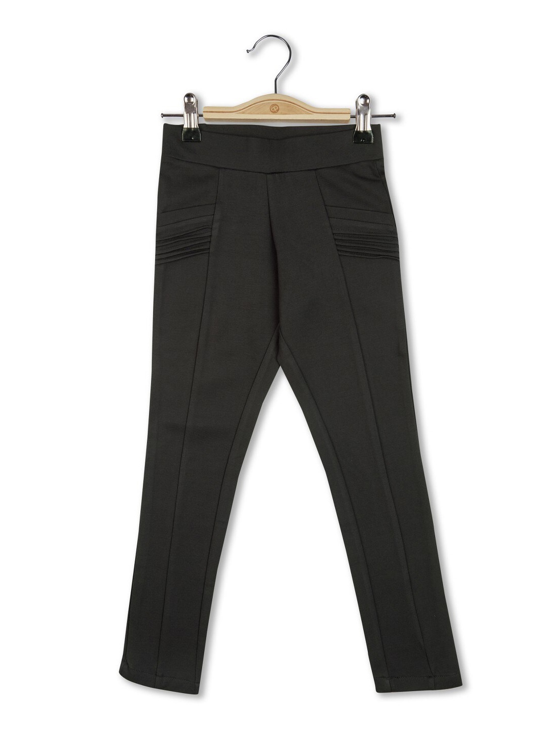 

Peppermint Girls Skinny Fit Cotton Woven Jeggings, Black