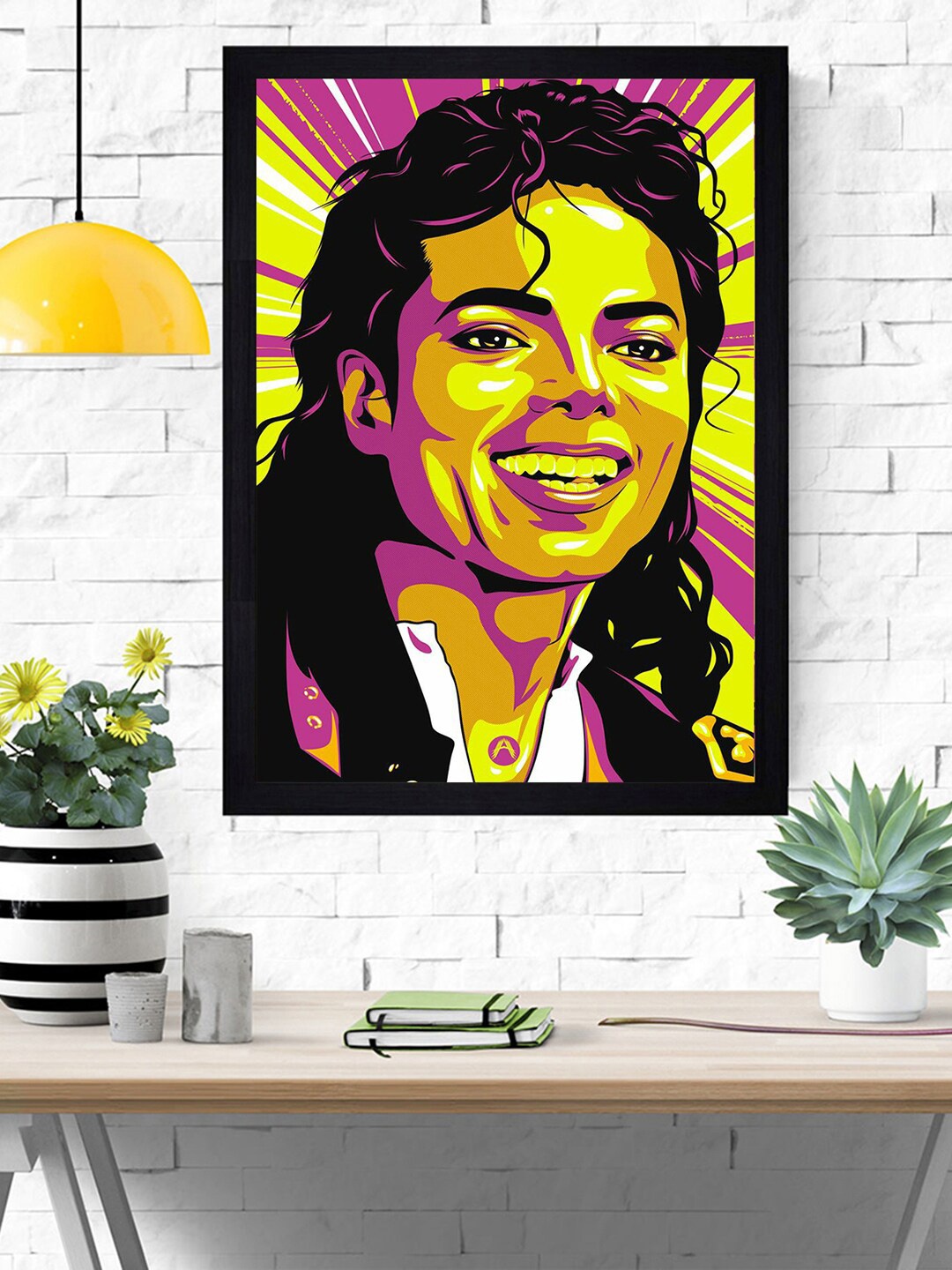 

Gallery99 Pink & Yellow Michael Jackson Printed Framed Wall Art