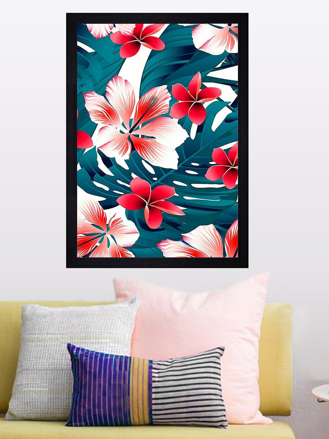 

Gallery99 Green & Red Floral Printed Framed Wall Art