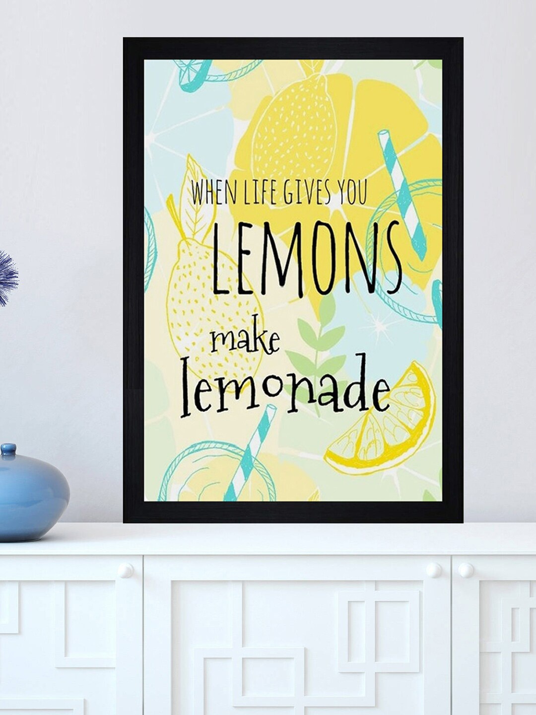 

Gallery99 Blue & Yellow Lemonade Texture Paper Framed Wall Art