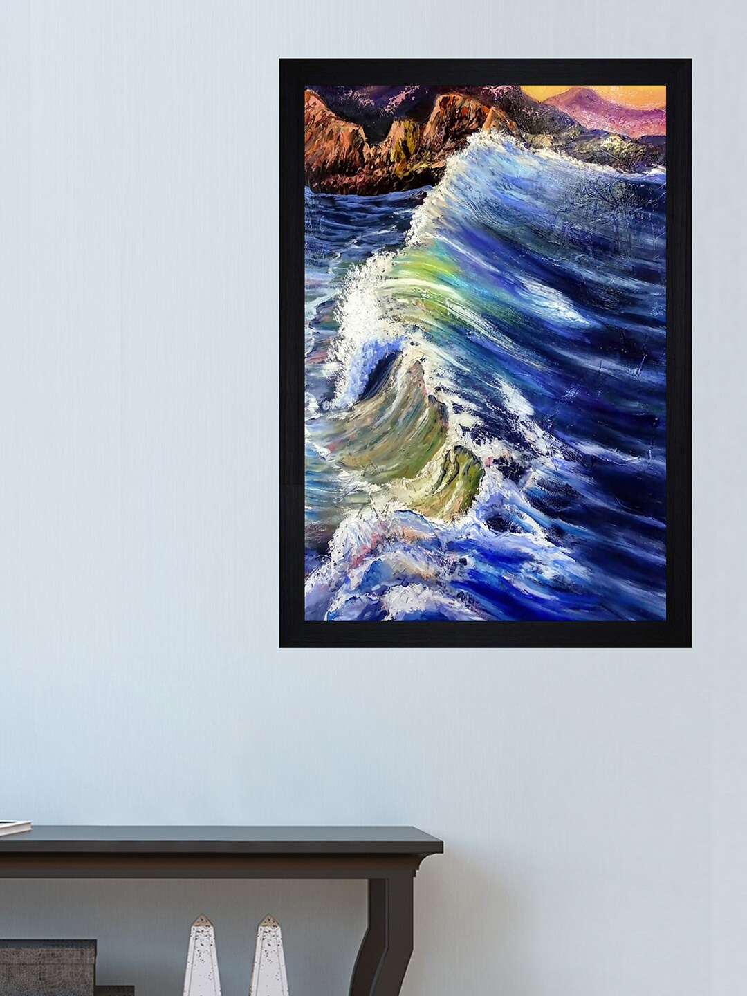 

Gallery99 Green & Blue Tides Printed Framed Wall Art