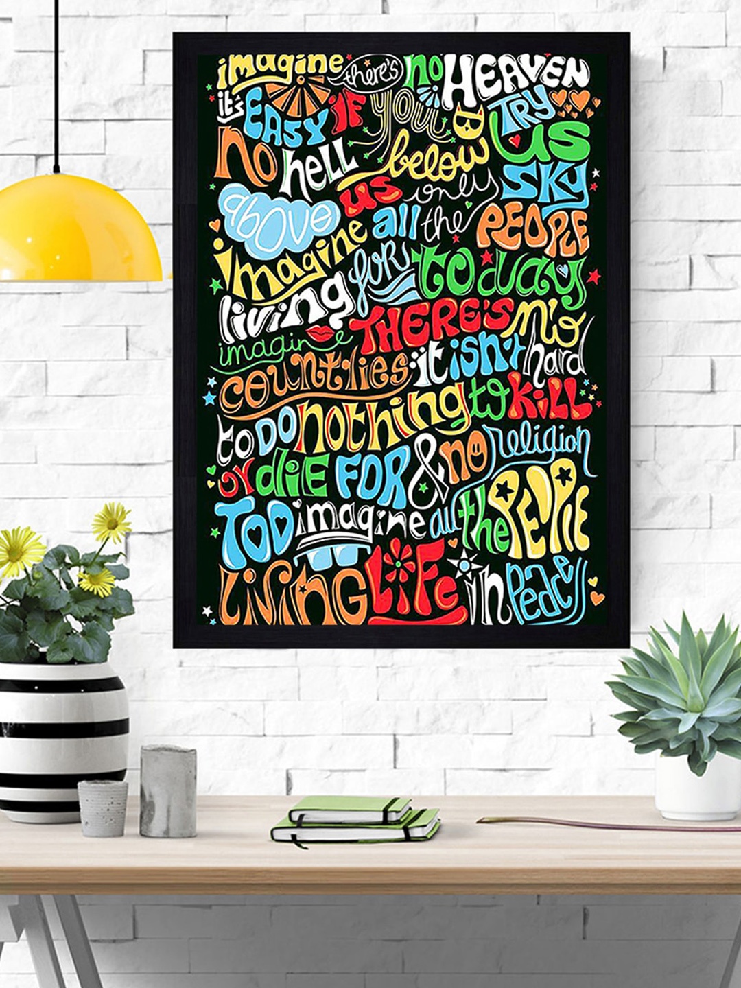 

Gallery99 Black & Blue Printed Framed Wall Art