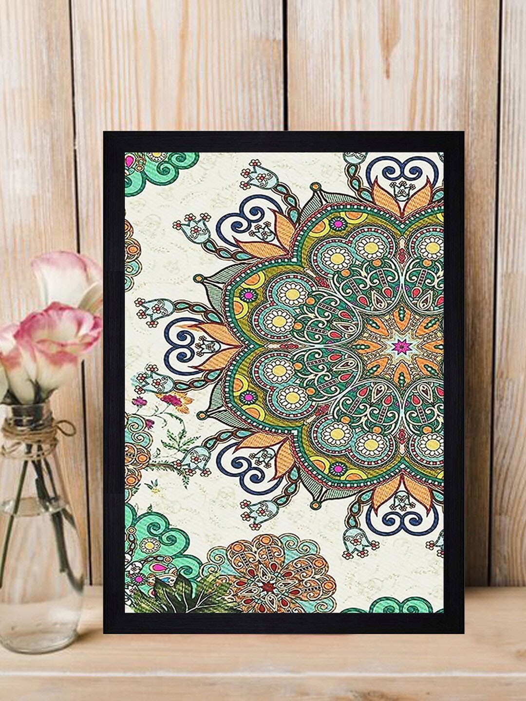 

Gallery99 White & Green Texture Paper Framed Wall Art