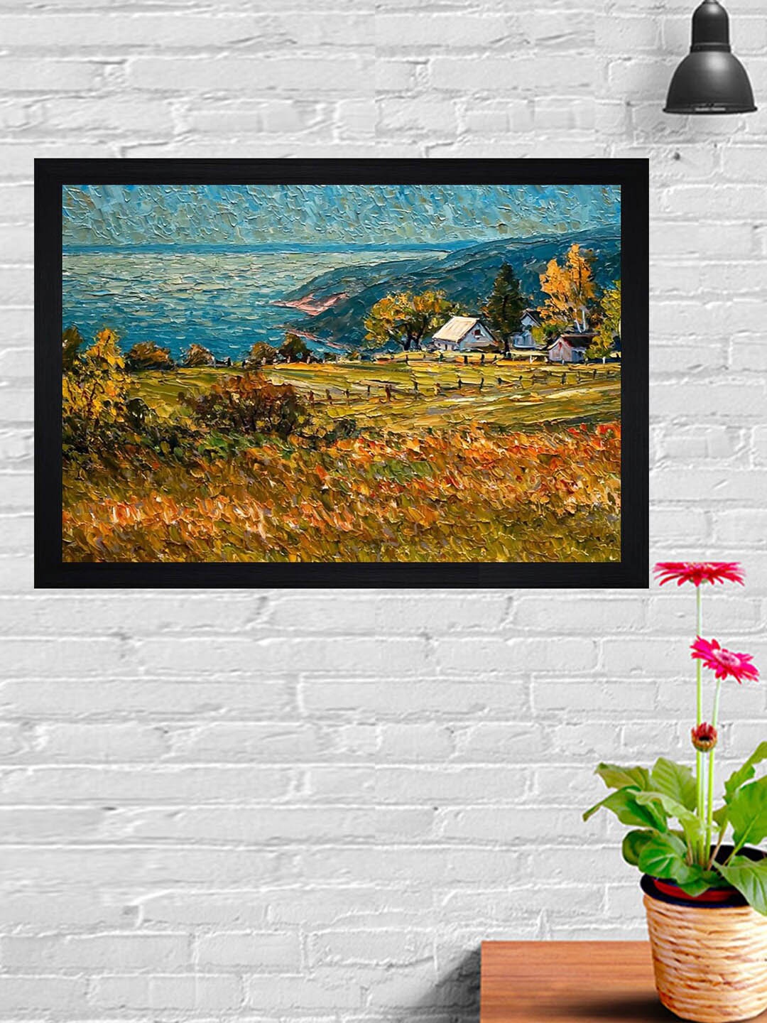 

Gallery99 Blue & Metallic Natural Texture Paper Framed Wall Art