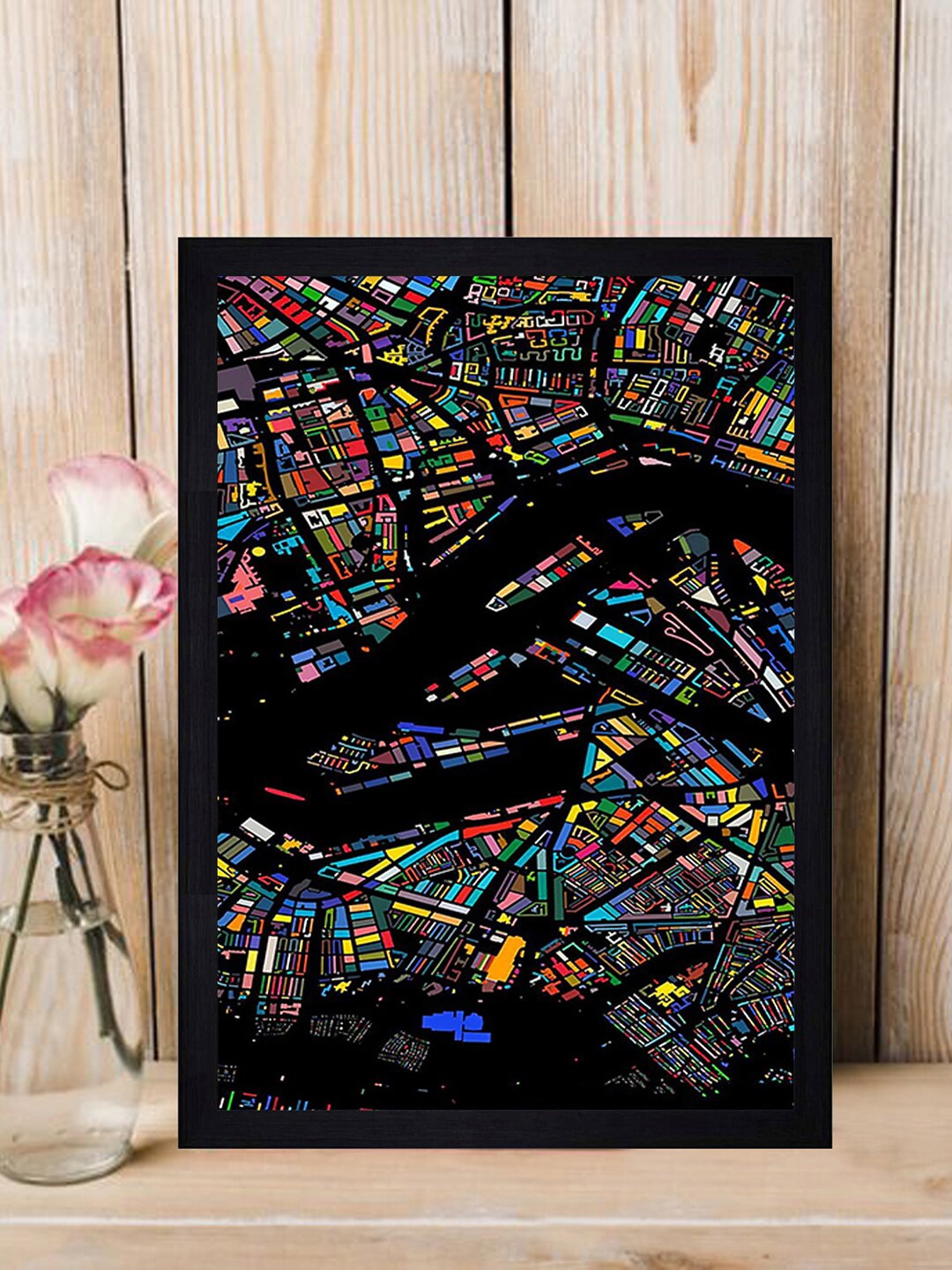 

Gallery99 Black & Blue Textured Framed Wall Art