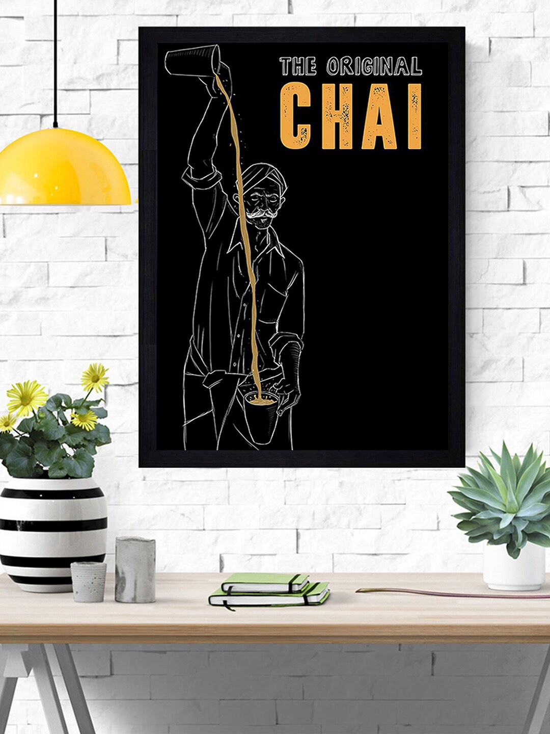 

Gallery99 Black & Orange Coloured The Original Chai Printed Wall Art