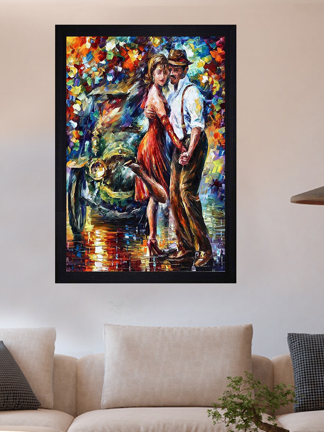 

Gallery99 Leonid Afremov Old Tango Printed Framed Wall Art, Blue