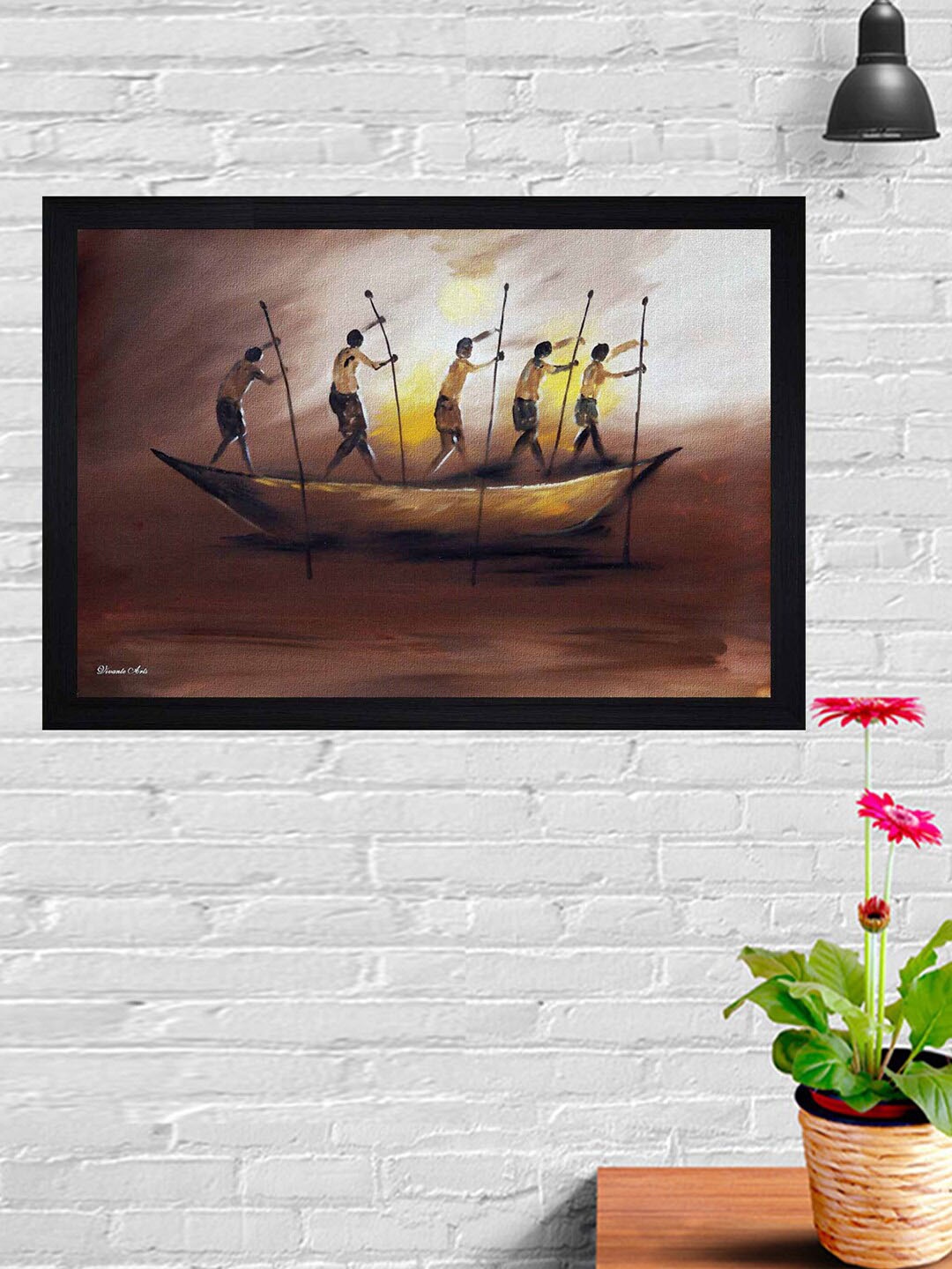 

Gallery99 Brown & Black Modern Texture Paper Framed Wall Art