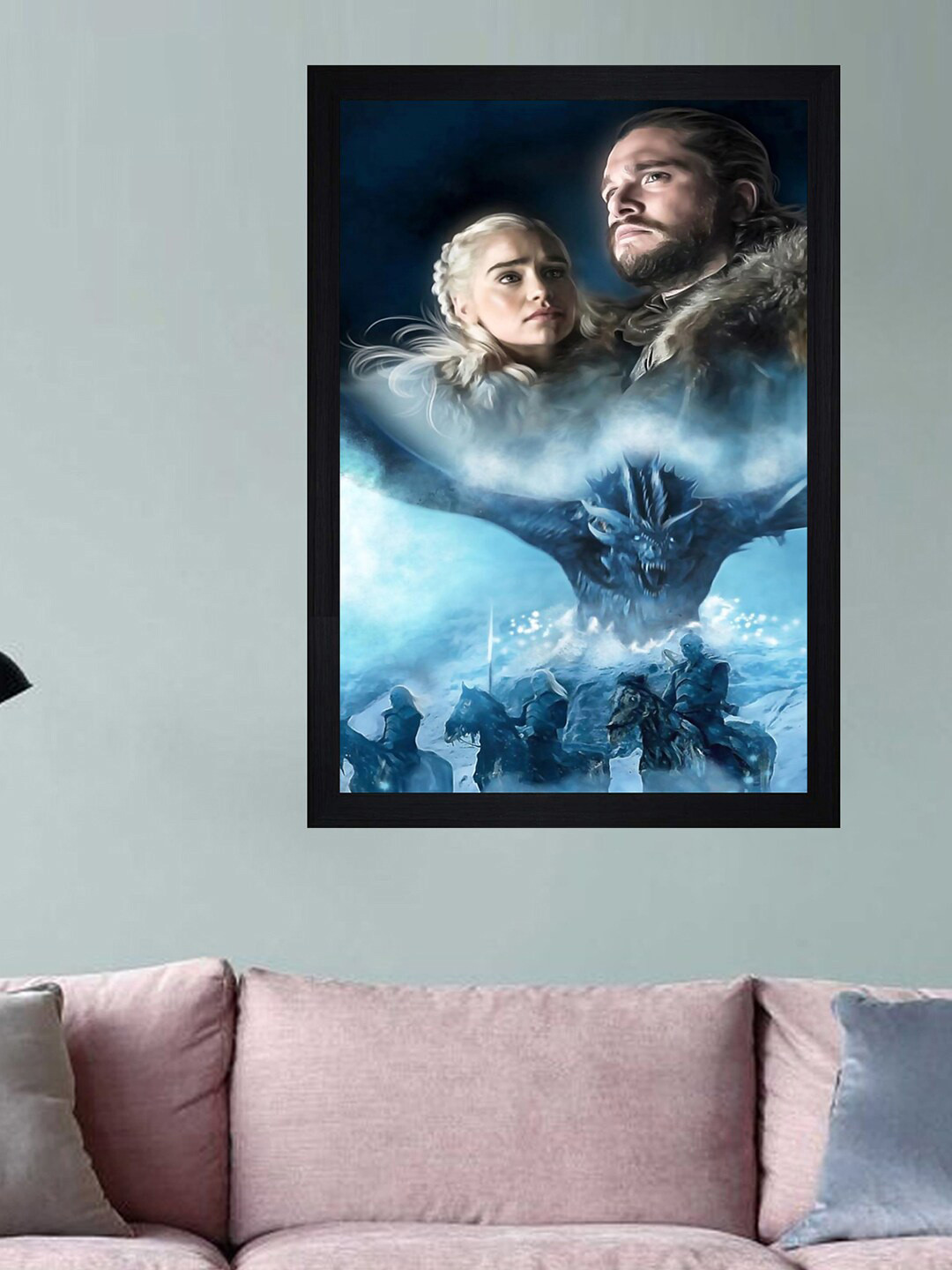 

Gallery99 Blue & Beige Game Of Thrones Textured Framed Wall Art