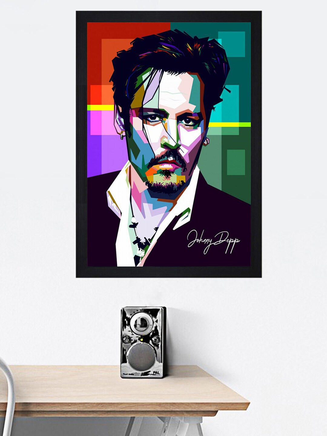 

Gallery99 Purple & Black Johnny Depp Textured Framed Wall Art
