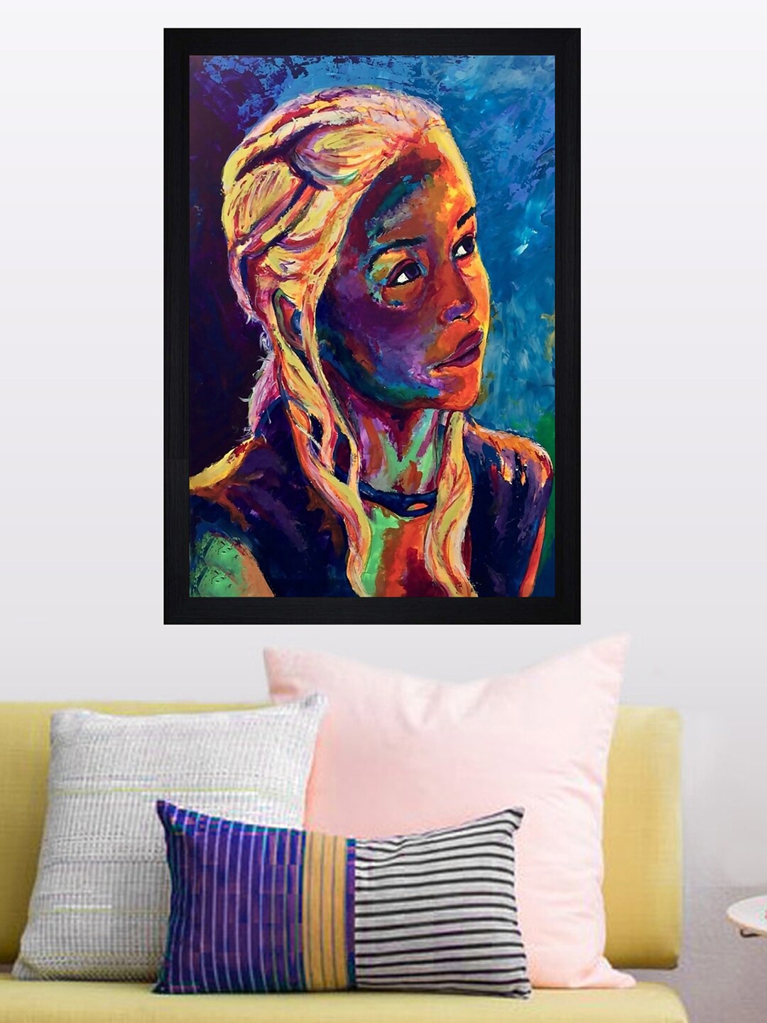 

Gallery99 Blue & Brown Daenerys Targaryen Textured Framed Wall Art