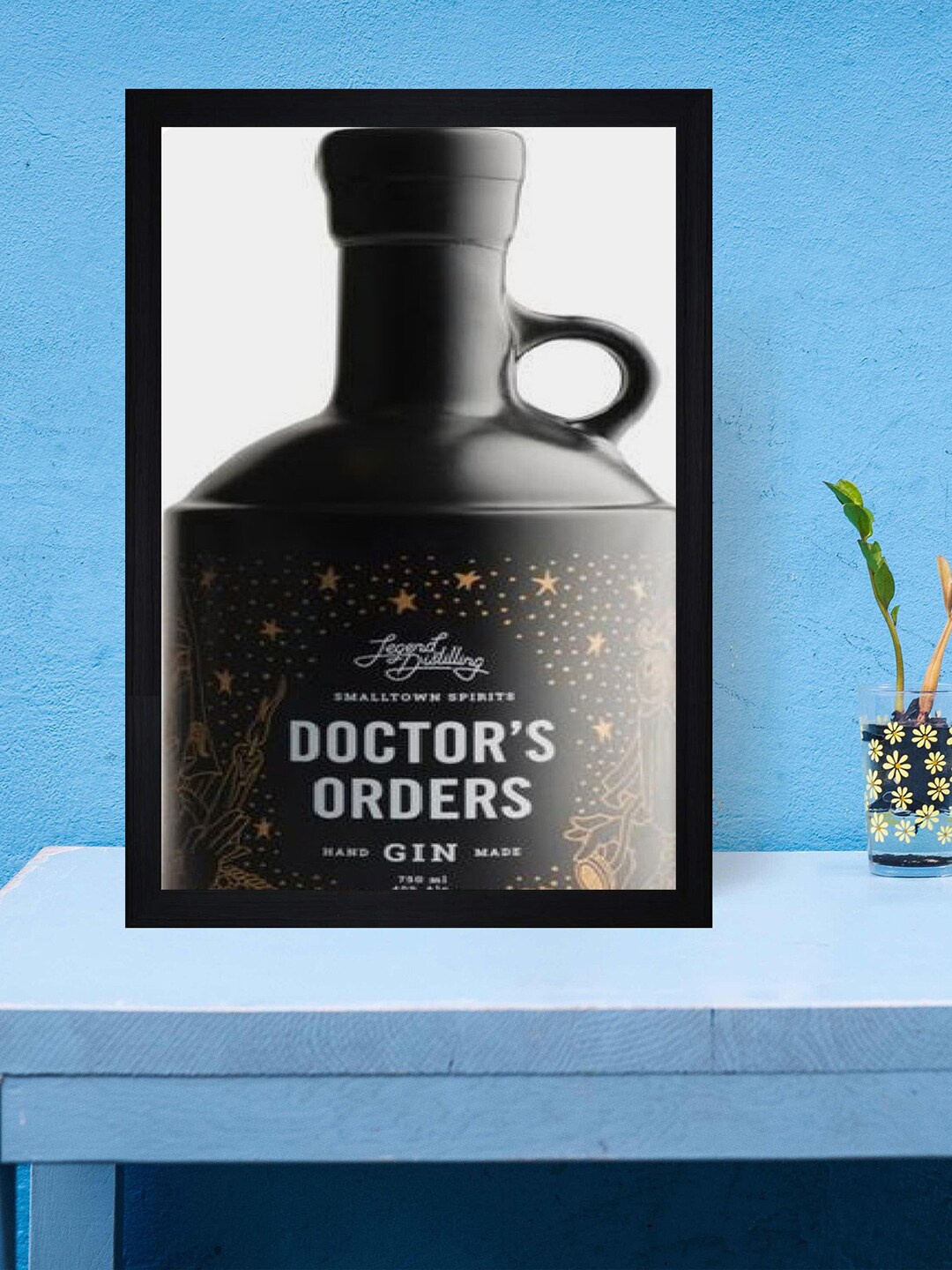 

Gallery99 White & Black Doctor'S Orders Handmade Gin Textured Framed Wall Art