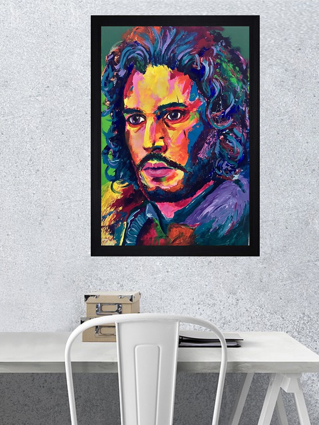 

Gallery99 Blue & Yellow Jon Snow Textured Framed Wall Art