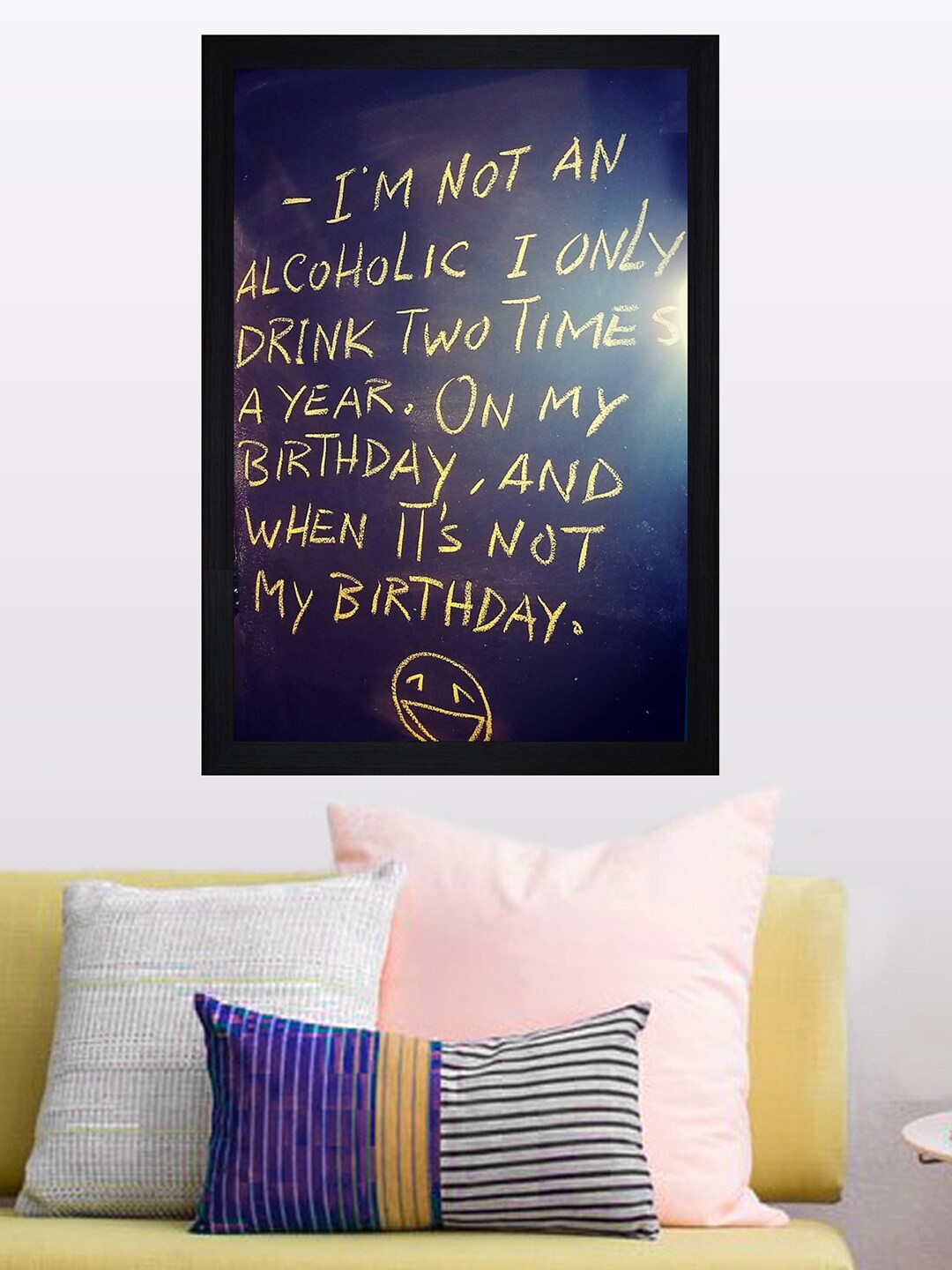 

Gallery99 Blue & Yellow I'M Not An Alcoholic Texture Paper Framed Wall Art