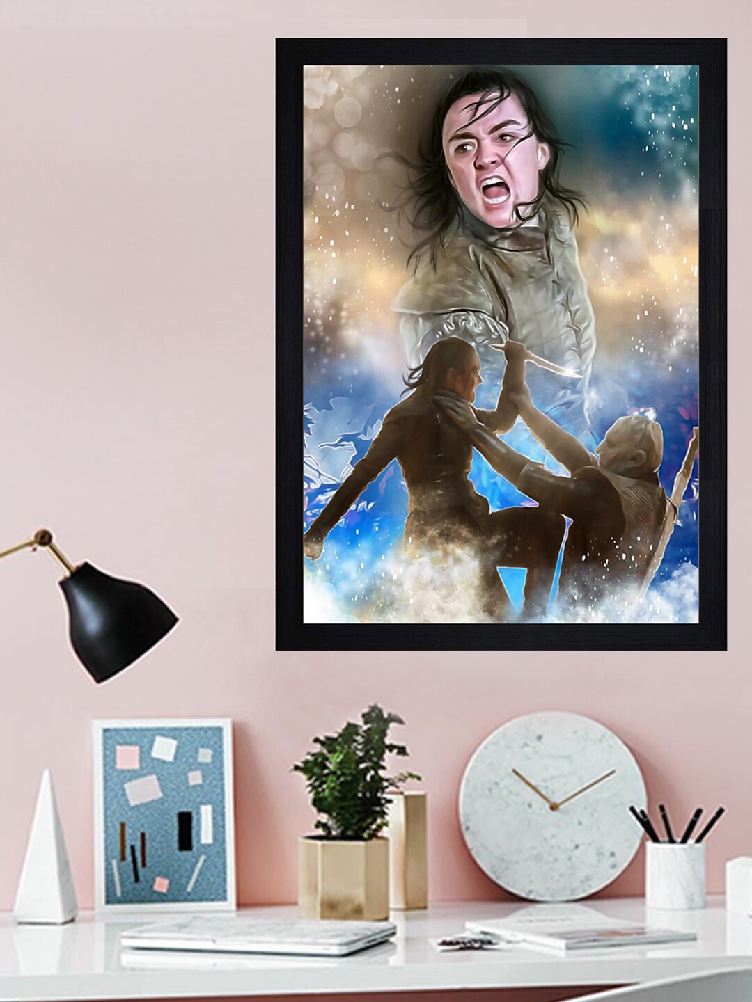 

Gallery99 Blue & Beige Arya Stark Printed Framed Wall Art