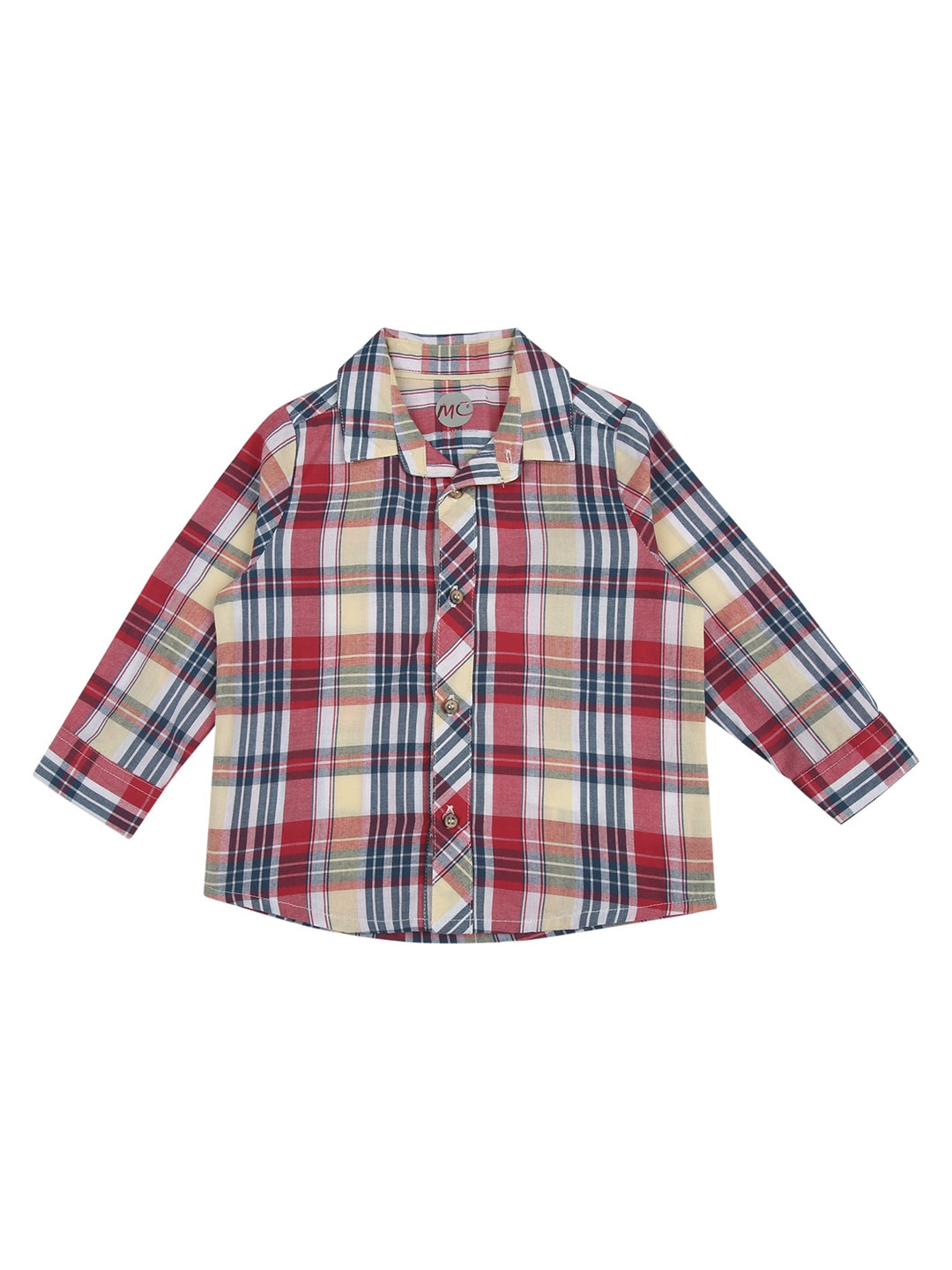 

mothercare Infants Boys Tartan Checks Opaque Pure Cotton Casual Shirt, Red