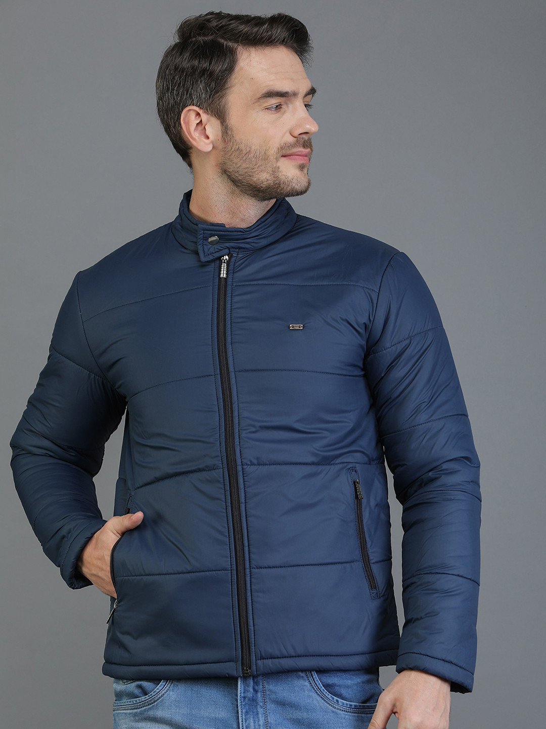 

TQS Windcheater And Water Resistant Padded Jacket, Navy blue